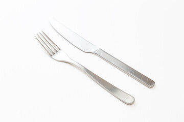 白背景にカトラリー
