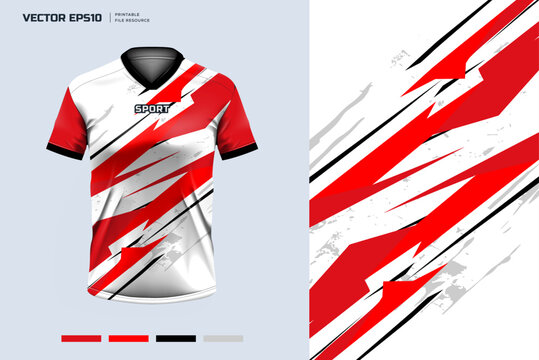 T-shirt mockup sport shirt template design for soccer jersey football kit. abstract jersey design . vector eps file.