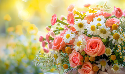 Bouquet of flowers and plants.