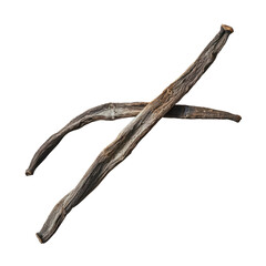 Obraz premium Dry vanilla beans isolated on white background.