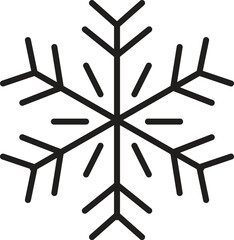 Cute snowflakes collection isolated on white background. Flat snow icons, silhouette. Nice element for Christmas banner, cards. New year ornament