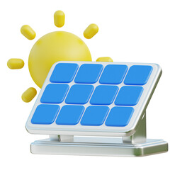 Solar panel 3D icon