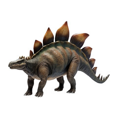 Stegosaurus dinosaur on transparent background Generative AI