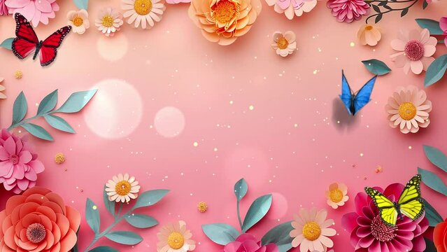 spring super sale header or banner design. seamless looping overlay 4k virtual video animation background