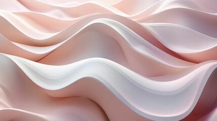 3D abstract minimalist elegance curves, soft colors
