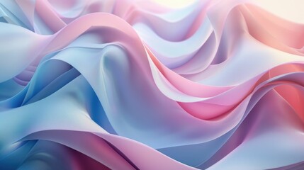 Obraz premium 3D abstract minimalist elegance curves, soft colors