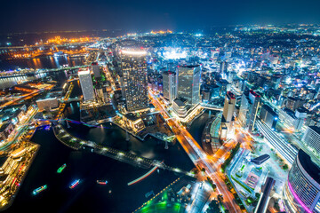 Obraz premium 横浜ランドマークタワーからの夜景