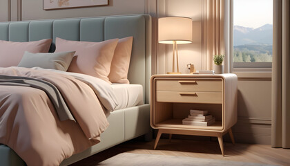 bedside cabinet near bed interior luxury 6