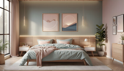 Scandinavian interior design of modern bedroom 7
