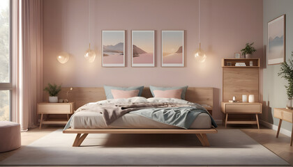 Scandinavian interior design of modern bedroom 9