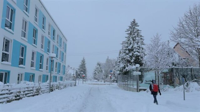 December 3, 2023. Munich, Germany has been hit by heaviest snowfall since 2006 and worst December blizzard on record. Munich was paralyzed by heavy snowfall. In Munchen herrscht Schneeapokalypse. 