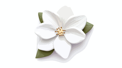 White flower volume 3d icon vector illustration iso