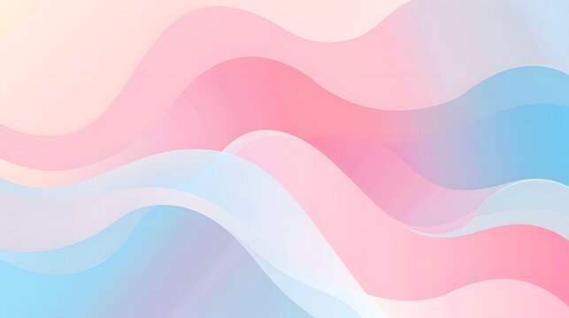 Abstract Pastel Waves: Serene Gradient Background