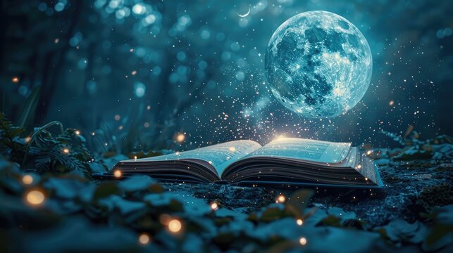 Moonlit garden poetry reading