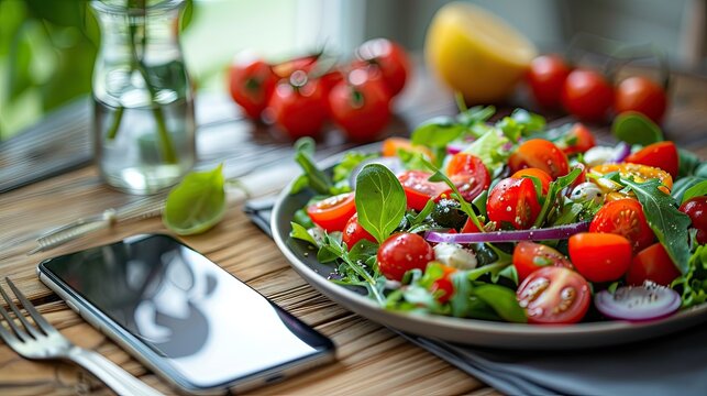 A smartphone app tracking nutritional intake, illustrating the use of technology in managing health