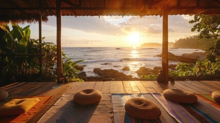 Beach yoga and meditation retreat