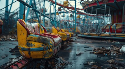 Abandoned amusement park photography exploration
