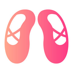Fototapeta premium ballet shoes gradient icon
