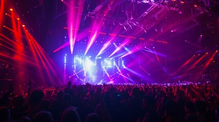 The crowd becomes an active participant in the show moving and swaying to the music as the lights change and move around them.