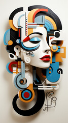 Abstract Geometric Portrait Artwork

