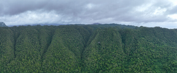 Tropical valleys on Waigeo Island in Indonesia's Raja Ampat, West Papua