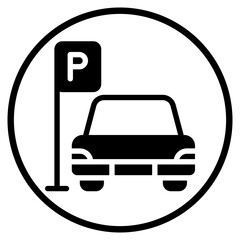 parking glyph icon