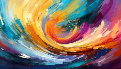 Large colorful paint strokes making up a background pattern