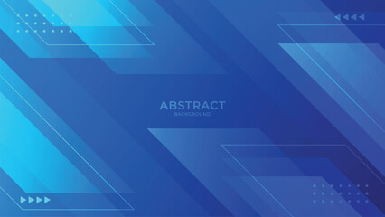 Abstract blue geometric background. Smooth color gradation. Dynamic and sport banner concept. Abstract technology communication concept vector background