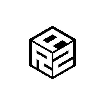 RZA letter logo design with white background in illustrator, cube logo, vector logo, modern alphabet font overlap style. calligraphy designs for logo, Poster, Invitation, etc.