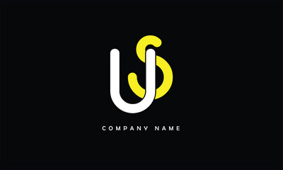 SU, US, S, U Abstract Letters Logo monogram