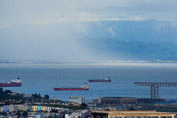 San Francisco Ocean Bay Ship Dock City Buildings