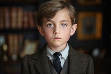 Young Boy in Suit and Tie