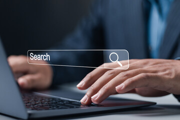 SEO search engine optimization concept, Marketing ranking traffic website, internet technology for business company.