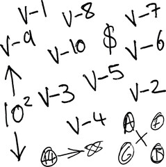 Math science hand drawing marker homework shapes 