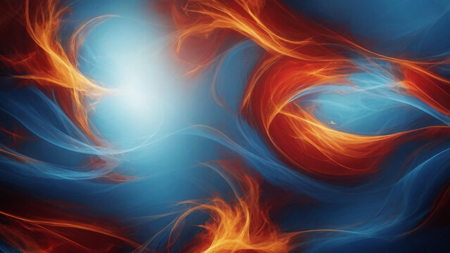 abstract background using electric blues and fiery reds