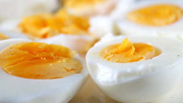 close up of bowel egg in a bowl on table 