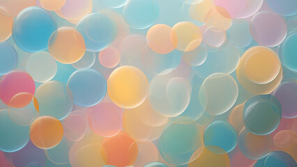 abstract pastel background with layers of translucent circles