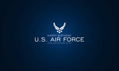 US Air Force Birthday September 18th Background Vector Illustration