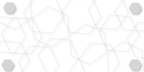 Abstract vector hexagons pattern background. Geometric simple hexagonal concept technology background elements. white paper triangle abstract background. white paper texture and business, card ,flyer - obrazy, fototapety, plakaty