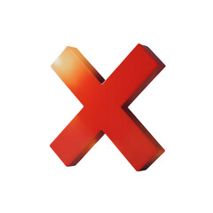 Fototapeta premium red cross x vector icon. no wrong symbol. flat and modern checkmark design, vote sign. graphic design element set on white background