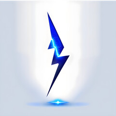 Electric Blue: Neon Lightning Icons(Generative AI)