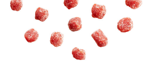 Scattered Strawberry Gummy Drops