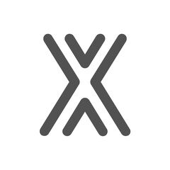 Monogram X. Design vector X logo. Monogram initial letter mark X logo design. Monogram design vector logo. Monogram initial letter mark X logo design. Simple X monogram. Monogram X design logo
