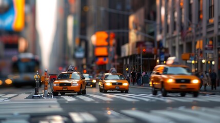 Fototapeta na wymiar NEW YORK STREET BACKGROUND : Generative AI