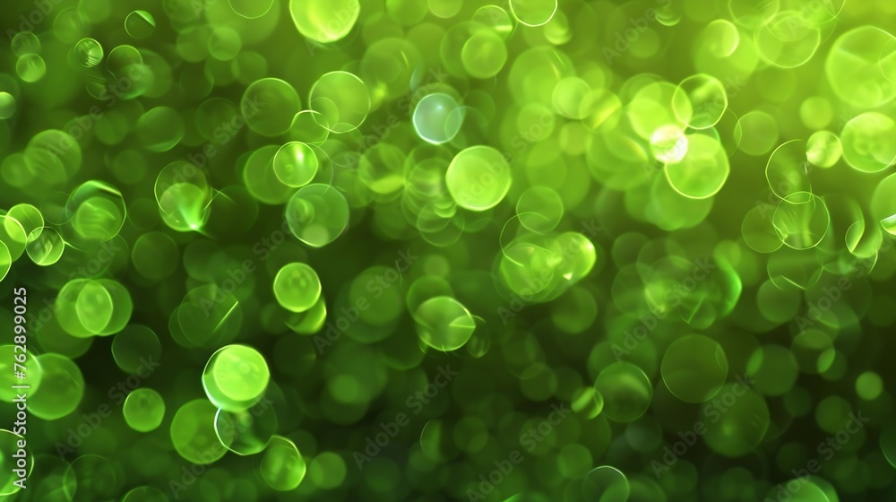 Aufkleber abstract green bokeh background : generative ai