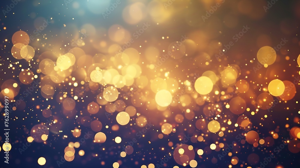 Aufkleber natural bokeh and bright golden lights vintage magic background with colorful bokeh spring summer ch