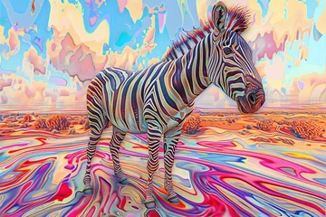Foto auf Leinwand zebra in the wild © Wiravan