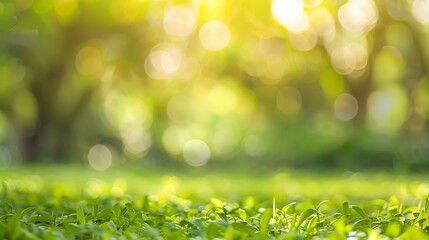 Nature city park garden blur bokeh background Green nature for city life or save the earth concept : Generative AI