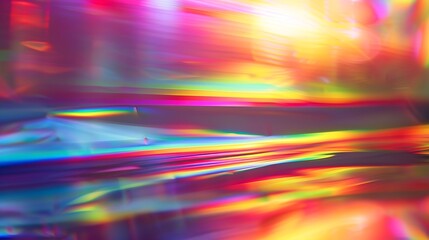 Abstract blur holographic rainbow foil iridescent background : Generative AI