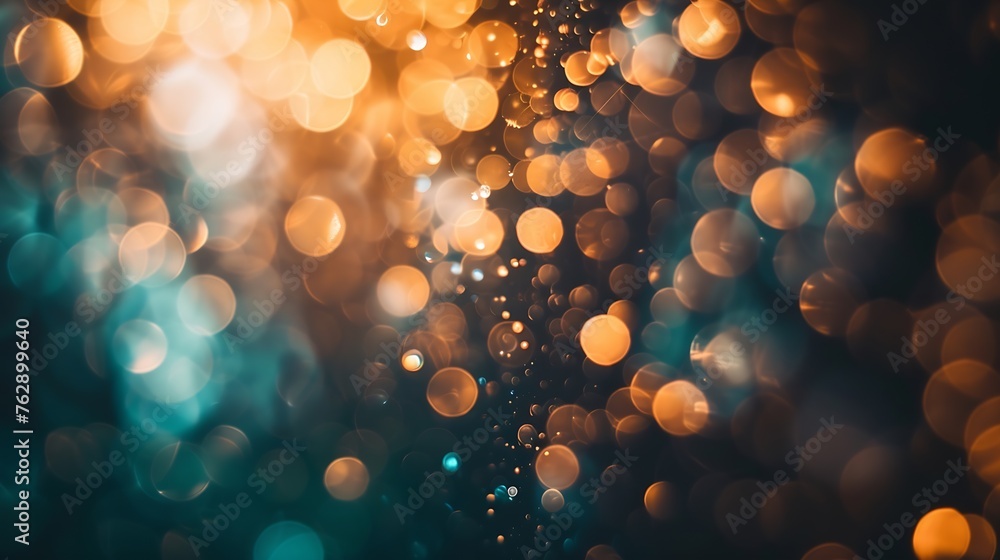 Fototapete abstract background with bokeh defocused lights and shadow : generative ai